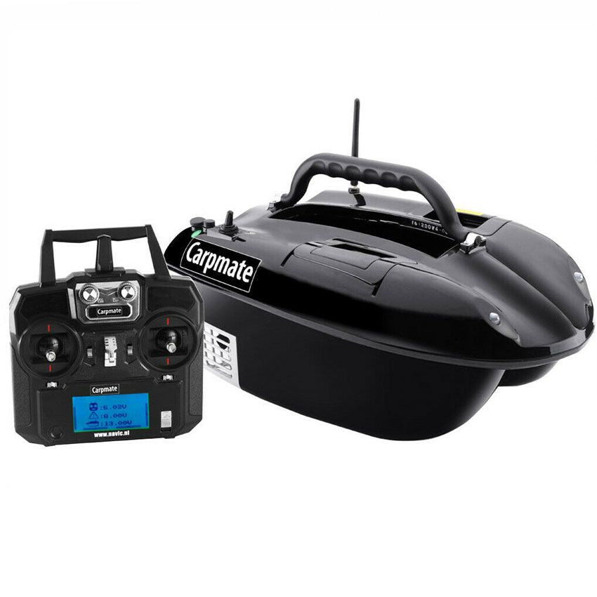 Schwarz BearCreeks Carpmate Bait Boat mit optionalem GPS-Autopiloten Futterboot