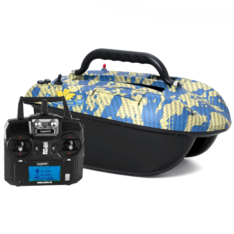 Camouflage BearCreeks Carpmate Bait Boat mit optionalem GPS-Autopiloten